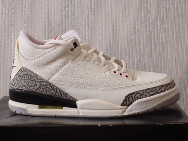 1994 jordan 3 retro white cement grey black shoes