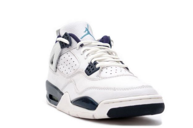 1999 nike jordan 4 retro white columbia blue midnight navy shoes - Click Image to Close