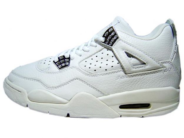 2000 nike jordan 4 retro white white chrome shoes - Click Image to Close