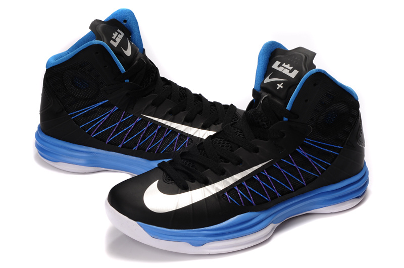 Nike Lunar Hyperdunk X Olympic Black Blue White Logo Shoes