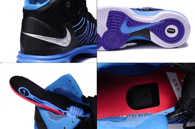 Nike Lunar Hyperdunk X Olympic Black Blue White Logo Shoes