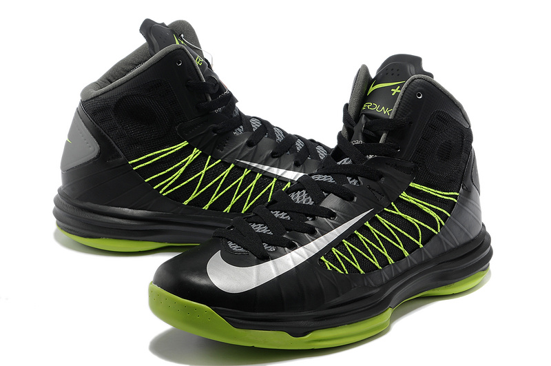 Nike Lunar Hyperdunk X Olympic Black Green White Logo Shoes