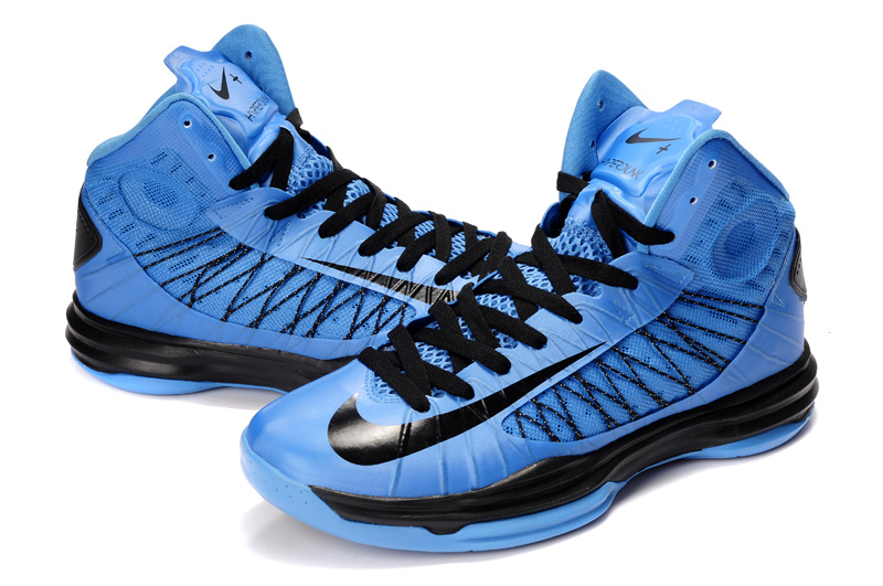 Nike Lunar Hyperdunk X Olympic Blue Black Black Logo Shoes