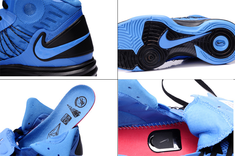 Nike Lunar Hyperdunk X Olympic Blue Black Black Logo Shoes