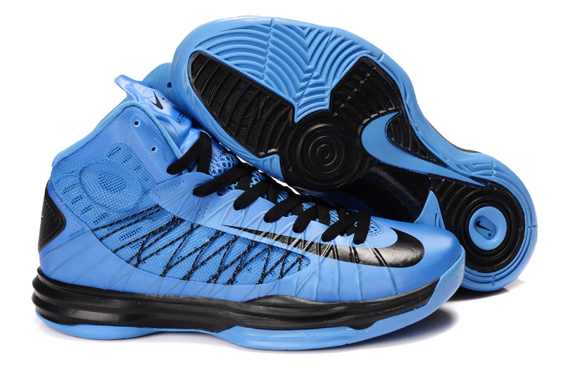 Nike Lunar Hyperdunk X Olympic Blue Black Black Logo Shoes