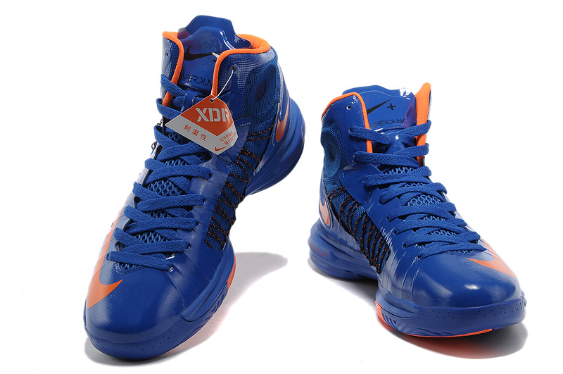 Nike Lunar Hyperdunk X Olympic Blue Orange Logo Shoes