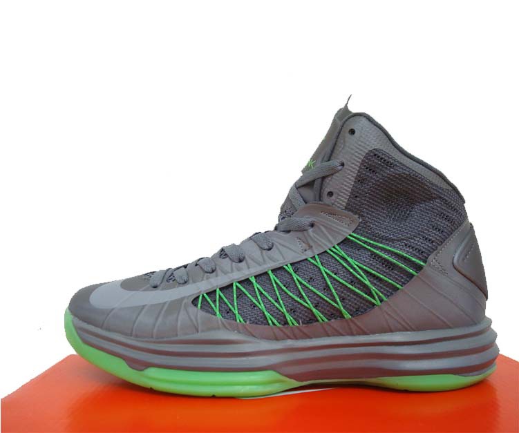 Nike Lunar Hyperdunk X Olympic Grey Green Logo Shoes