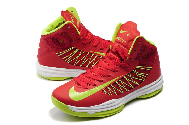 Nike Lunar Hyperdunk X Olympic Red White Green Logo Shoes