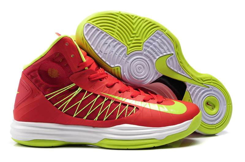 Nike Lunar Hyperdunk X Olympic Red White Green Logo Shoes