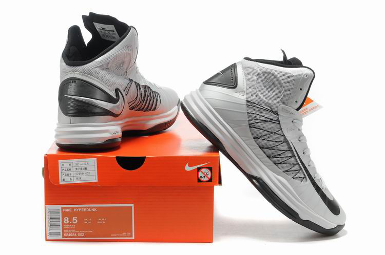 Nike Lunar Hyperdunk X Olympic White Grey Black Logo Shoes