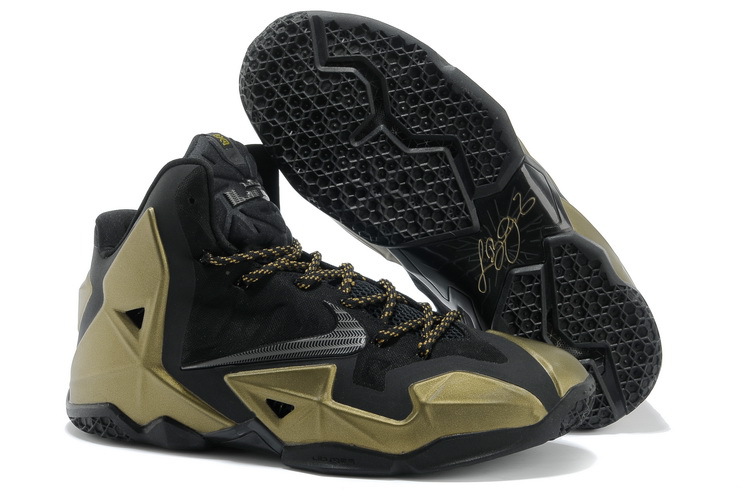 Nike Lebron James 11 Shoes Black Brown - Click Image to Close