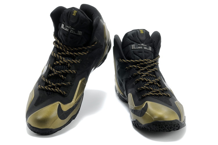 Nike Lebron James 11 Shoes Black Brown - Click Image to Close