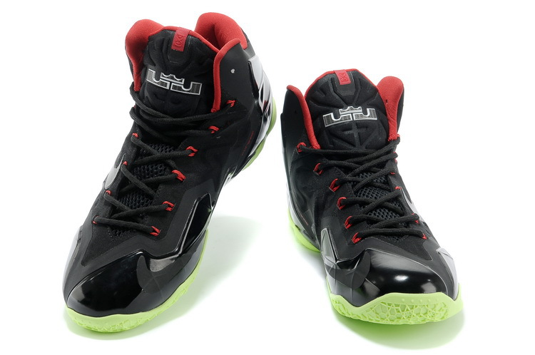 Lebron James 11 Black Red Green Basketball Shoes - Click Image to Close