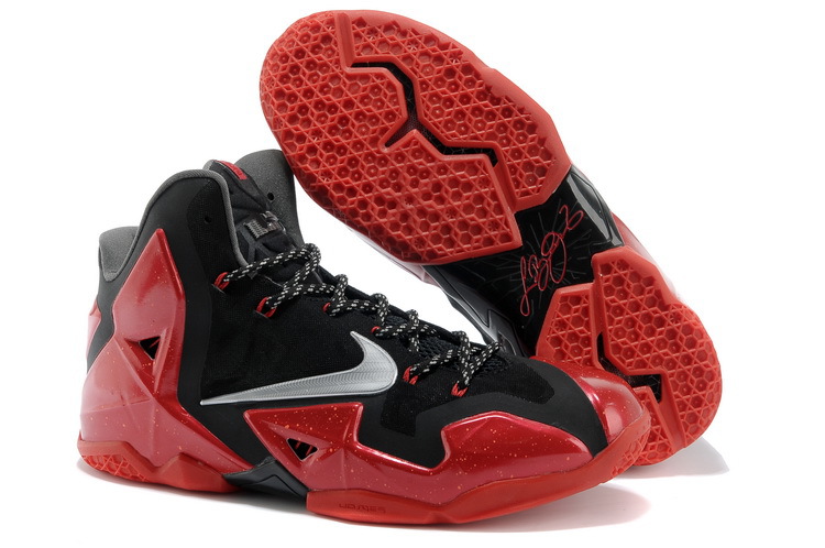 Lebron James 11 Black Red Basketball Shoes - Click Image to Close