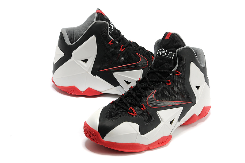 Nike Lebron James 11 Shoes Black White Red