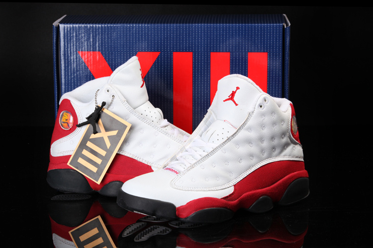 2013 Summer Jordan 13 Retro White Red Shoes - Click Image to Close