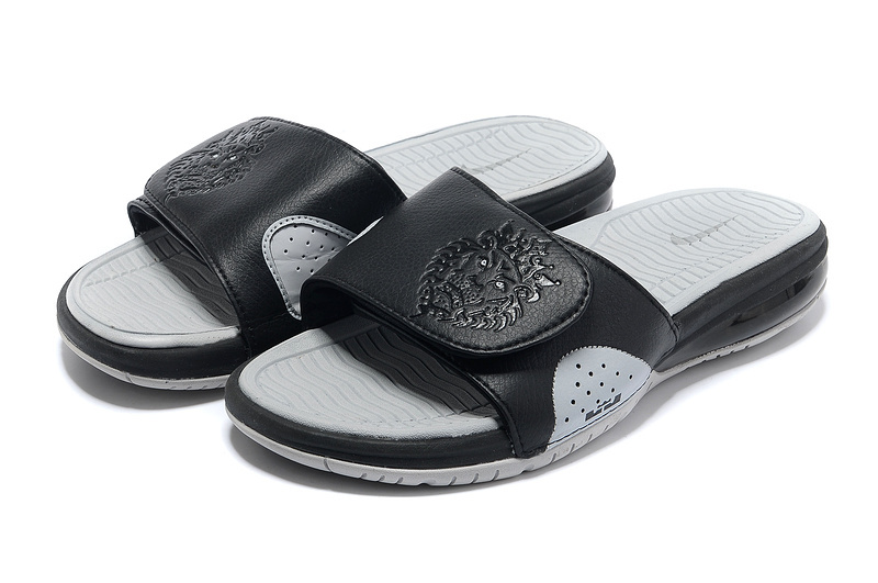 Nike Lebron James Massage Hydro Sandal Black Grey - Click Image to Close