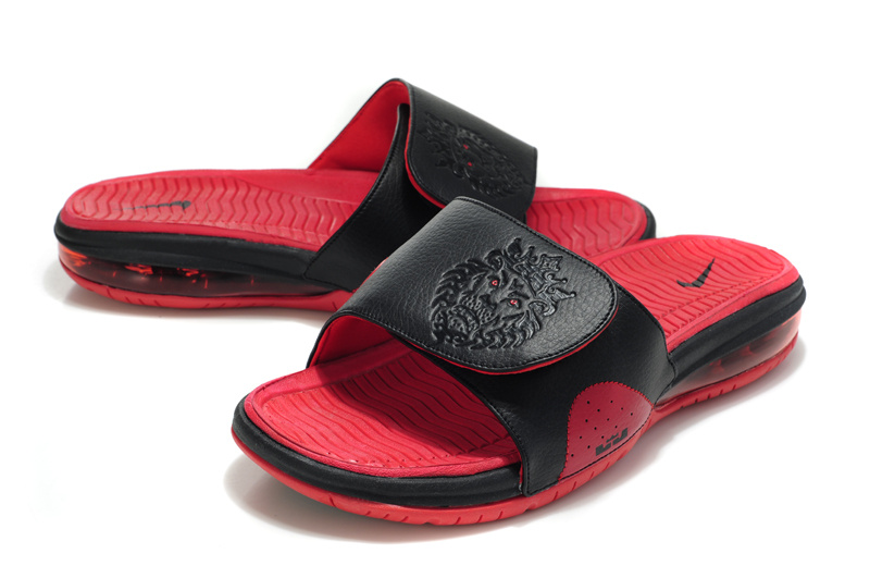 Nike Lebron James Massage Hydro Sandal Black Red - Click Image to Close