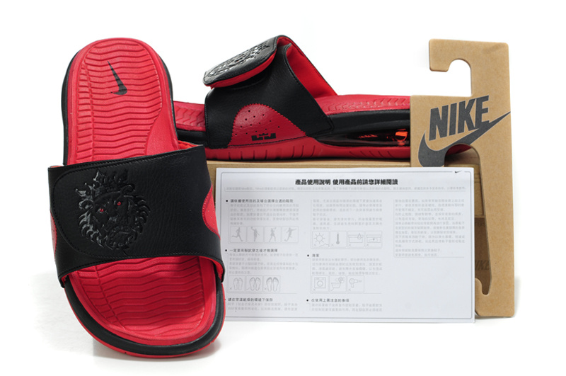 Nike Lebron James Massage Hydro Sandal Black Red - Click Image to Close