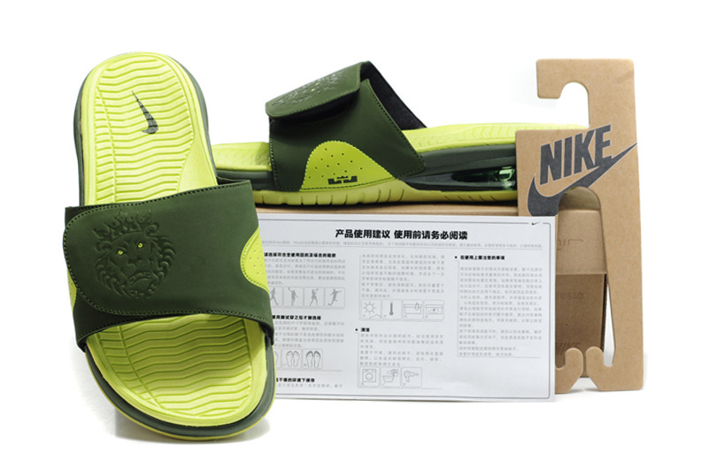 Nike Lebron James Massage Hydro Sandal Green Black - Click Image to Close