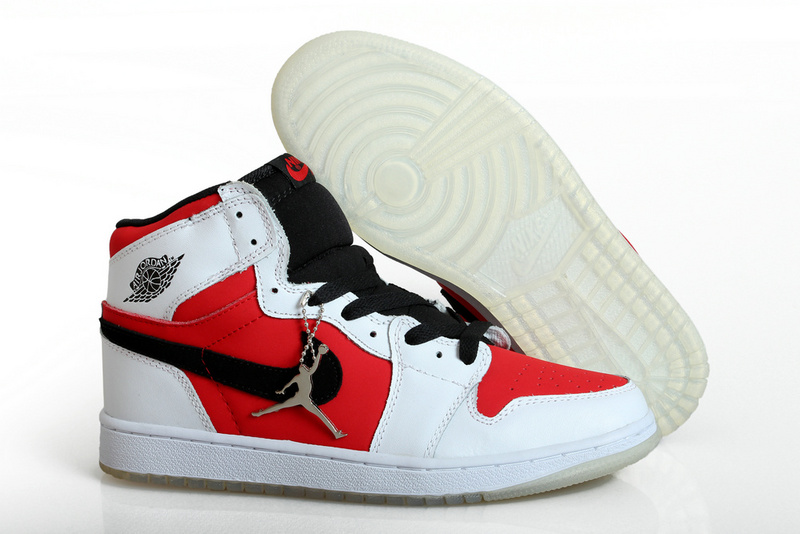 New Air Jordan 1 Retro Shoes Carmine Red White Black - Click Image to Close