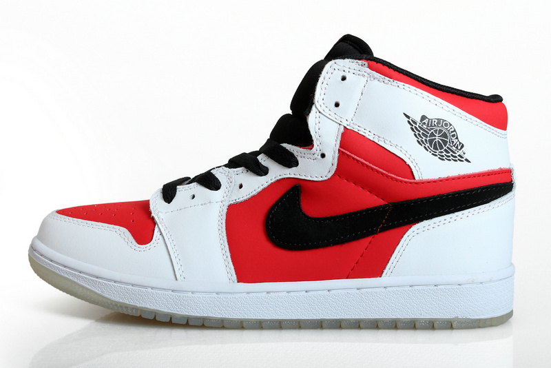 New Air Jordan 1 Retro Shoes Carmine Red White Black