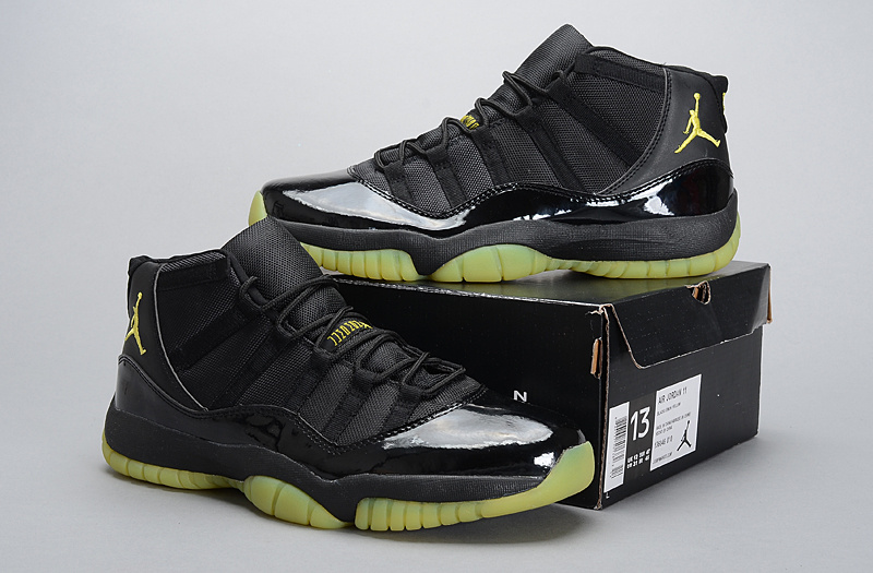 Nike Air Jordan 11 Retro Shoes Black Green