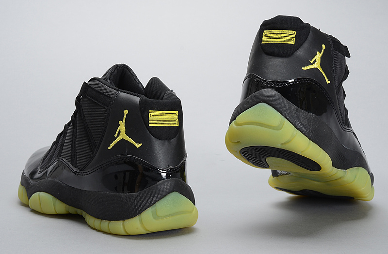 Nike Air Jordan 11 Retro Shoes Black Green - Click Image to Close