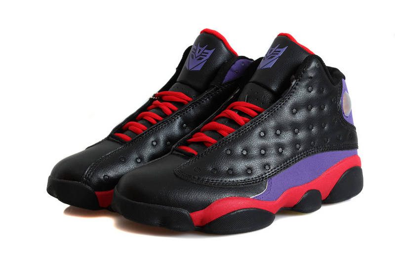 2014 Air Jordan 13 Retro Transformer Shoes Black Red Purple