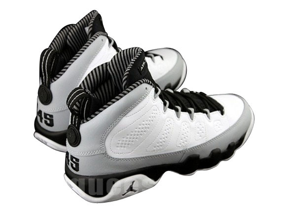 2014 Air Jordan 9 Retro White Black Grey Shoes