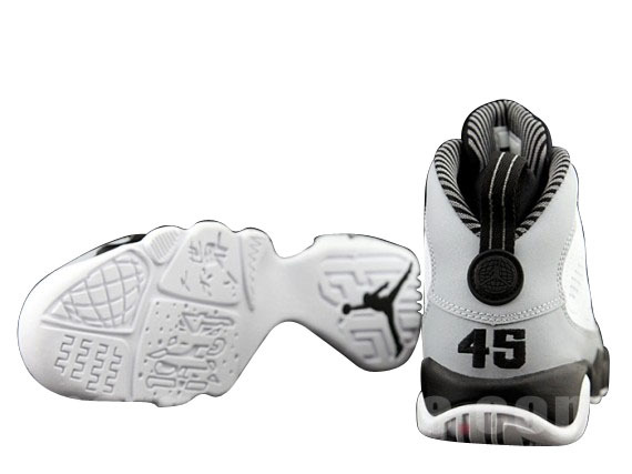 2014 Air Jordan 9 Retro White Black Grey Shoes - Click Image to Close