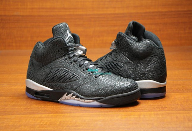 2014 Cheetah Print Jordan 5 Basketball Shoes Black White - Click Image to Close