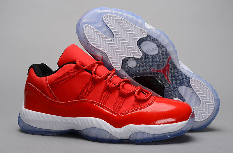 Nike Jordan 11 Low Basketball Shoes Red White - Click Image to Close