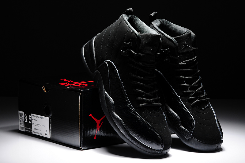 Nike Air Jordan 12 Retro Basketball Shoes All Black