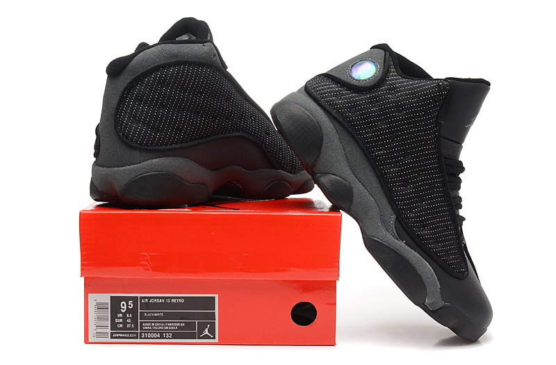 2014 Jordan 13 Retro Basketball Shoes All Black