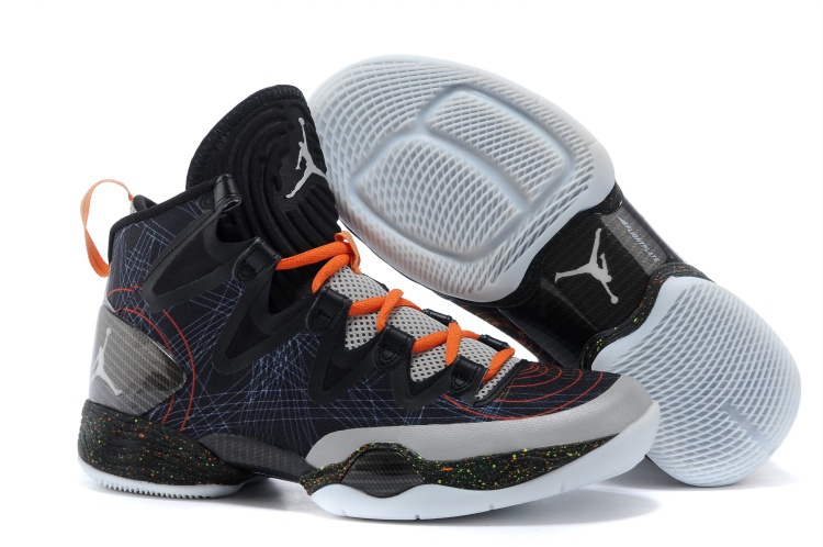 2014 Nike Jordan 28 SE Basketball Shoes Grey Black Grey Orange