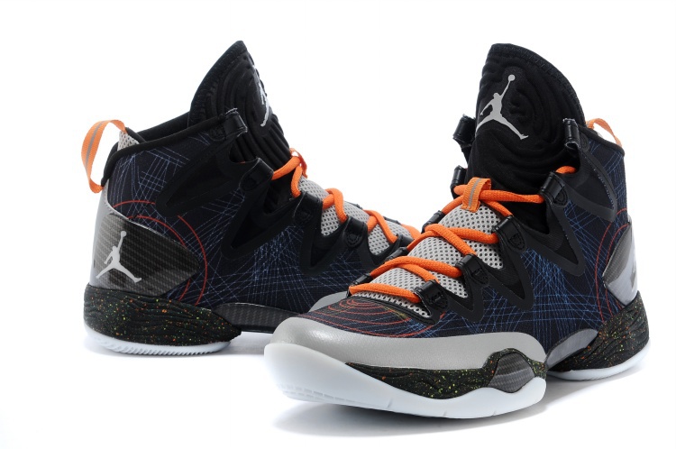 2014 Nike Jordan 28 SE Basketball Shoes Grey Black Grey Orange
