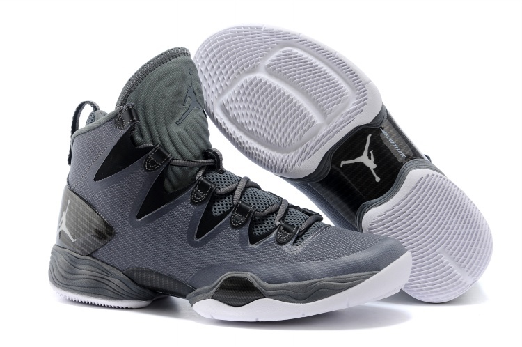 2014 Nike Jordan 28 SE Basketball Shoes Grey Black White - Click Image to Close