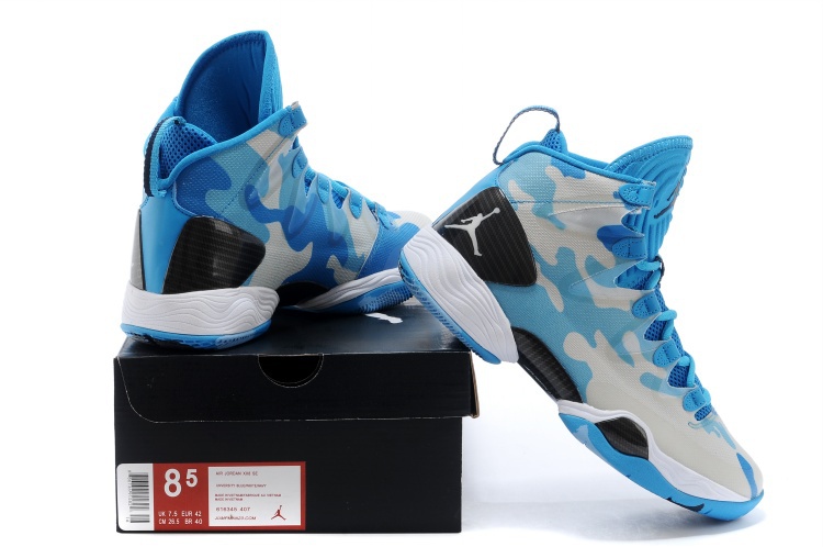 2014 Nike Jordan 28 SE Basketball Shoes Grey Blue Black - Click Image to Close