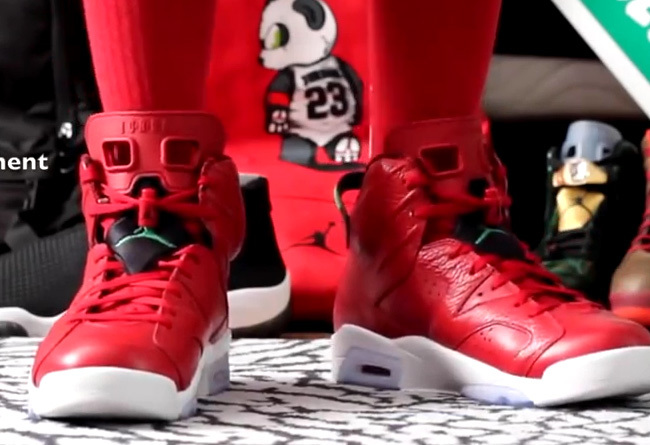 New Nike Jordan 6 MVP History Of Jordan Red White Green Shoes - Click Image to Close