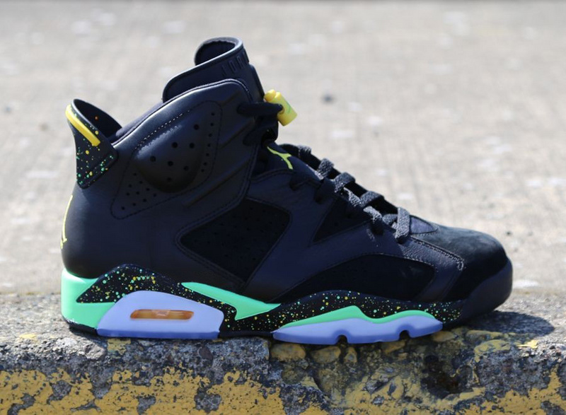 New Nike Jordan 6 Retro Shoes Dark Blue Green - Click Image to Close