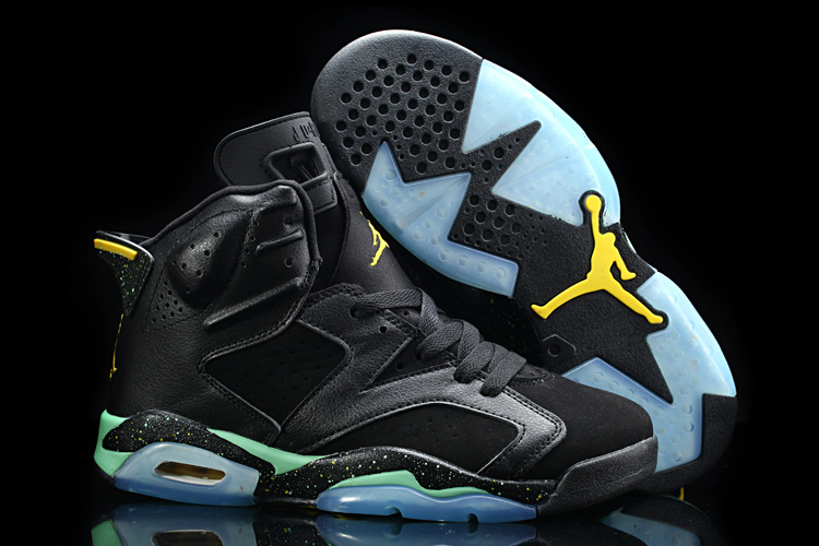 New Nike Jordan 6 World Cup Of Brazil Black Green Shoes - Click Image to Close