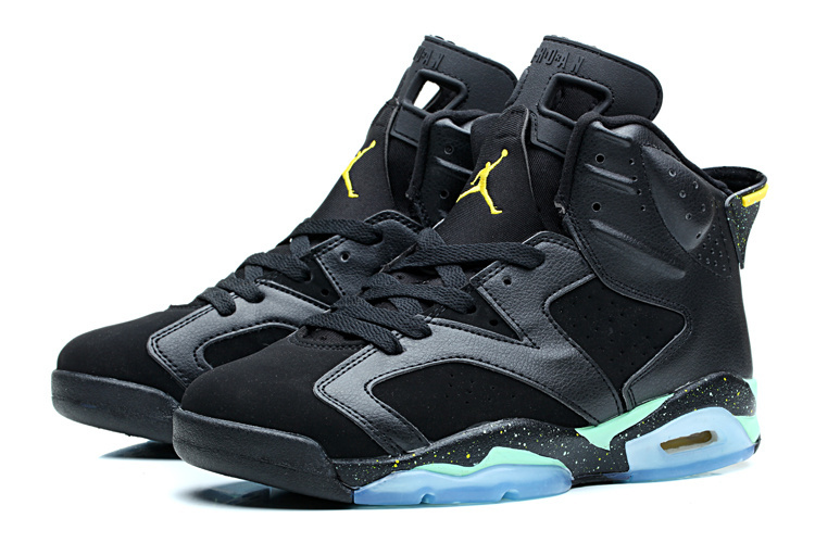 New Nike Jordan 6 World Cup Of Brazil Black Green Shoes - Click Image to Close