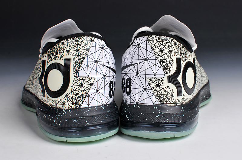 New Nike Kevin Durant 6 White Black Green Shoes - Click Image to Close