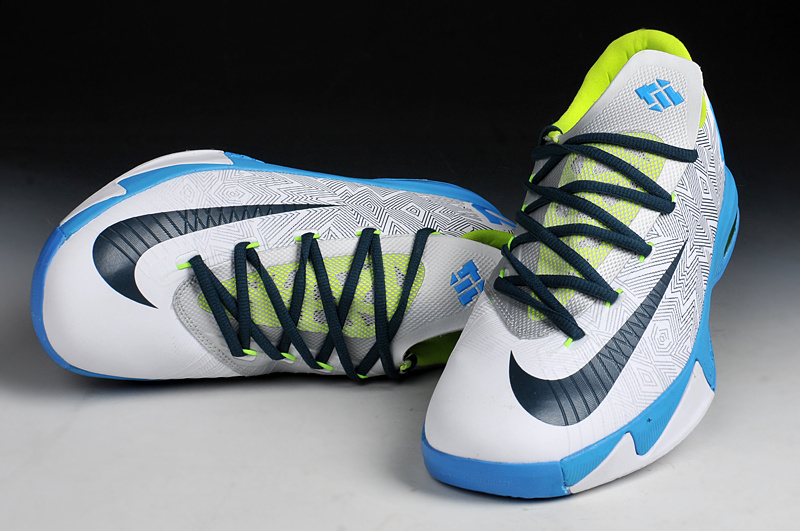 New Nike Kevin Durant 6 White Blue Shoes - Click Image to Close