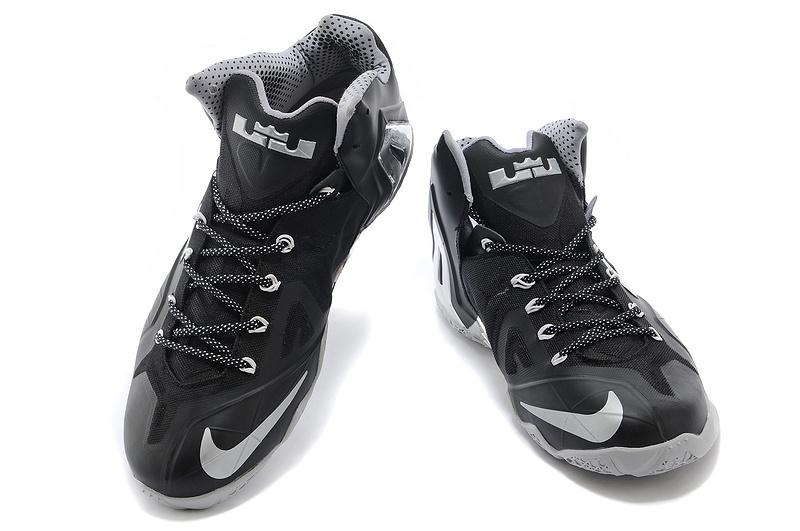 Newest Nike Lebron James 11 Elite Black Silver - Click Image to Close