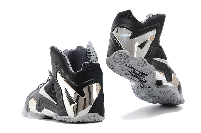 Newest Nike Lebron James 11 Elite Black Silver - Click Image to Close