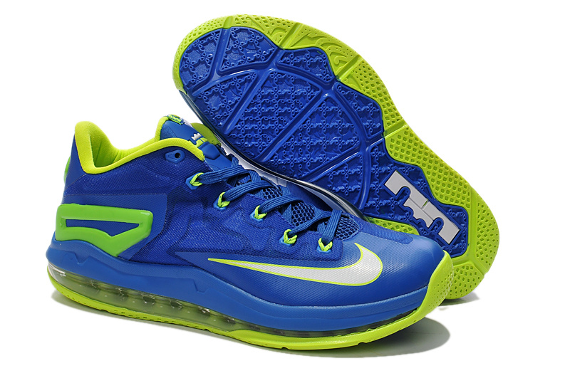 Newest Nike Lebron James 11 Low Blue Green