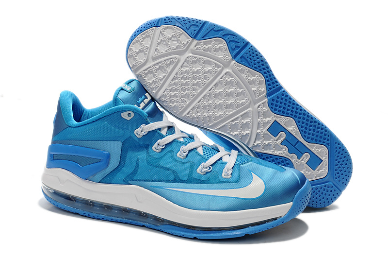 Newest Nike Lebron James 11 Low Light Blue White