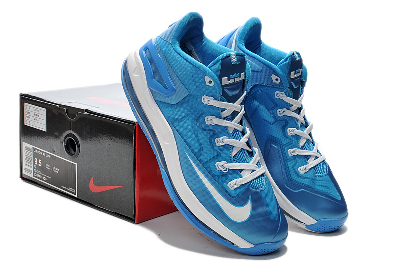 Newest Nike Lebron James 11 Low Light Blue White